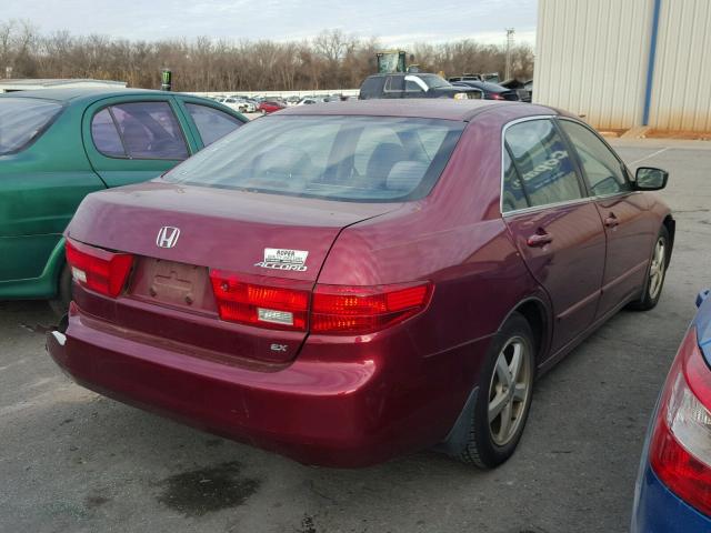 1HGCM56755A019911 - 2005 HONDA ACCORD EX BURGUNDY photo 4