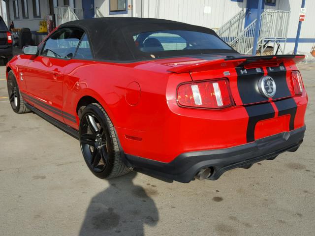 1ZVBP8KS3A5130003 - 2010 FORD MUSTANG SH RED photo 3