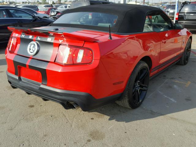 1ZVBP8KS3A5130003 - 2010 FORD MUSTANG SH RED photo 4