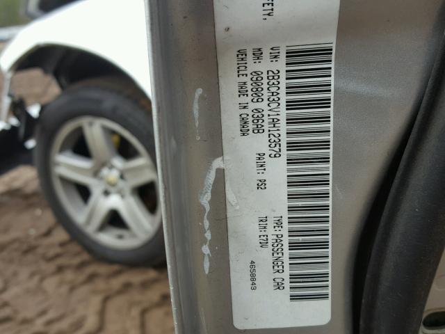 2B3CA3CV1AH123579 - 2010 DODGE CHARGER SX SILVER photo 10