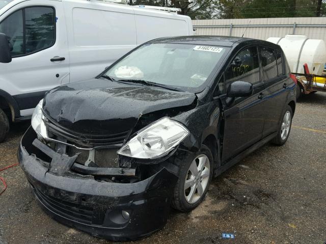 3N1BC1CP1BL457424 - 2011 NISSAN VERSA S BLACK photo 2