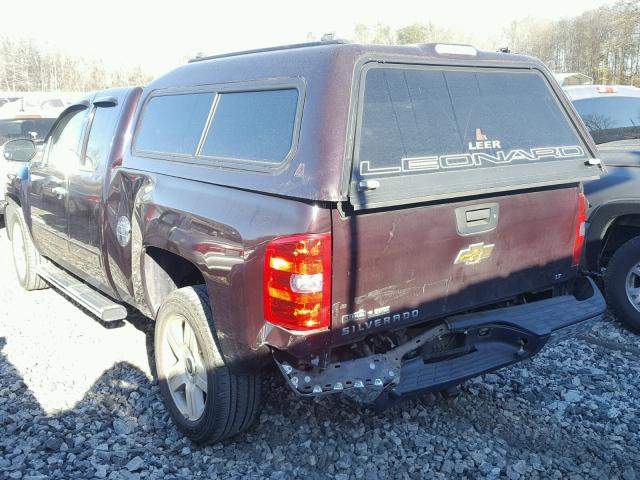 1GCEC19058Z254378 - 2008 CHEVROLET SILVERADO BURGUNDY photo 3