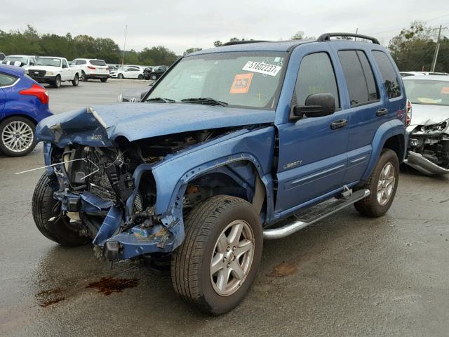 1J4GL58K34W199485 - 2004 JEEP LIBERTY LI BLUE photo 2