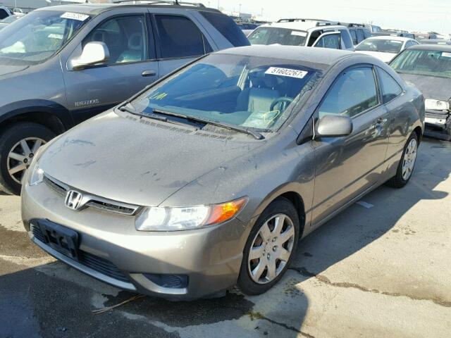 2HGFG12666H542464 - 2006 HONDA CIVIC LX GRAY photo 2