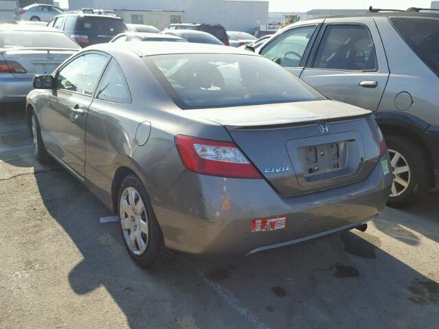 2HGFG12666H542464 - 2006 HONDA CIVIC LX GRAY photo 3