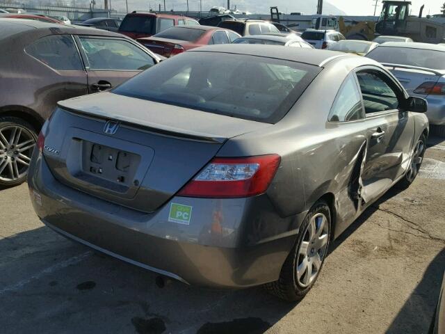 2HGFG12666H542464 - 2006 HONDA CIVIC LX GRAY photo 4