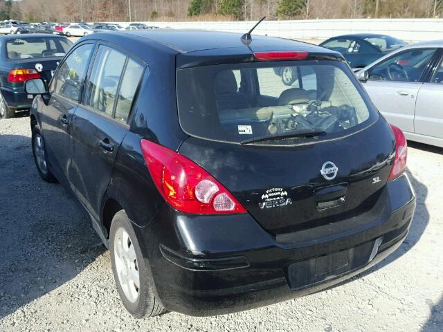 3N1BC13E99L411025 - 2009 NISSAN VERSA S BLACK photo 3