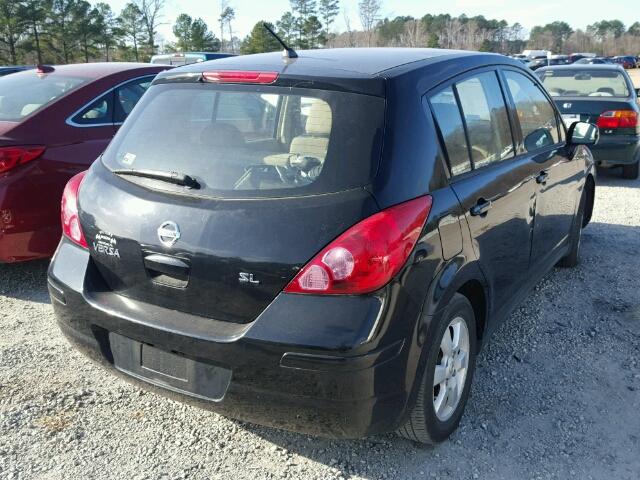 3N1BC13E99L411025 - 2009 NISSAN VERSA S BLACK photo 4