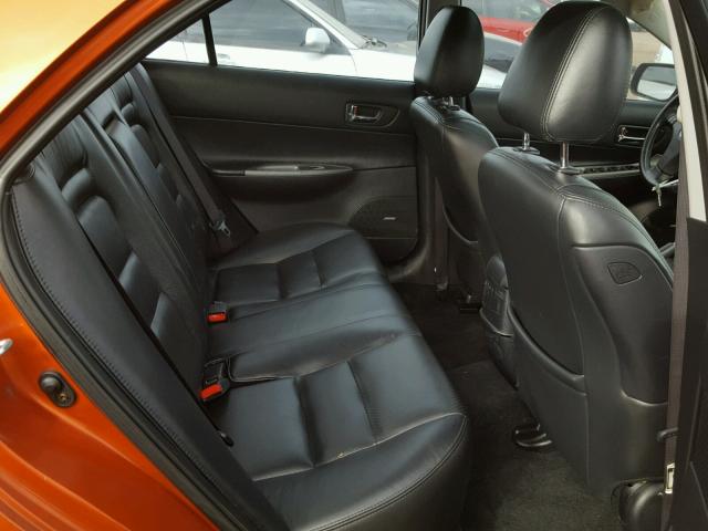 1YVHP80DX45N19186 - 2004 MAZDA 6 S ORANGE photo 6