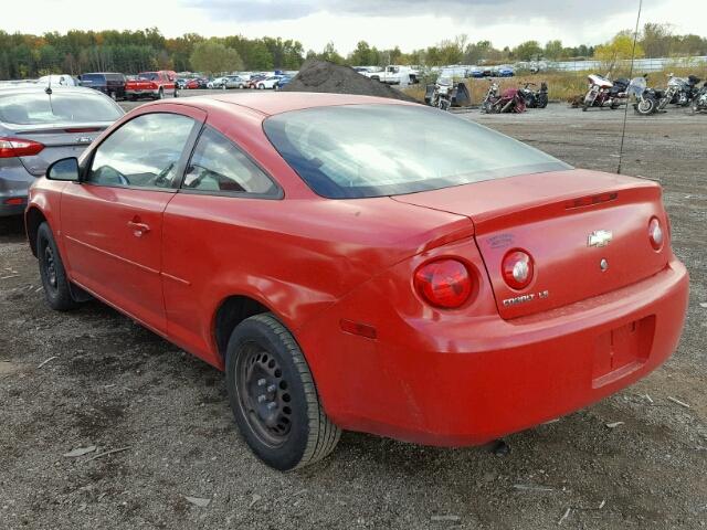 1G1AK15F577407498 - 2007 CHEVROLET COBALT LS RED photo 3