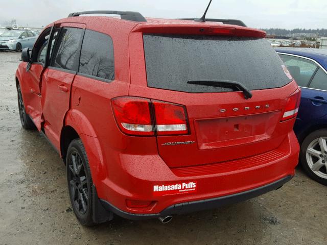 3C4PDCBG6HT555712 - 2017 DODGE JOURNEY SX RED photo 3