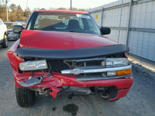 1GCDT14W2YK160491 - 2000 CHEVROLET S TRUCK S1 RED photo 7