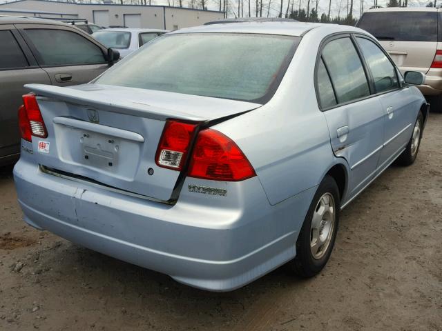 JHMES96604S000587 - 2004 HONDA CIVIC HYBR SILVER photo 4