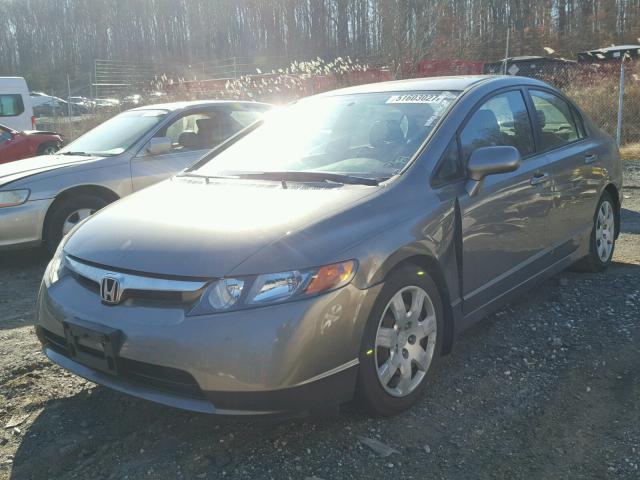 1HGFA15536L037876 - 2006 HONDA CIVIC LX GRAY photo 2