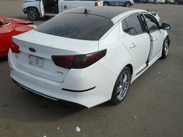 5XXGR4A63FG387195 - 2015 KIA OPTIMA SX WHITE photo 4