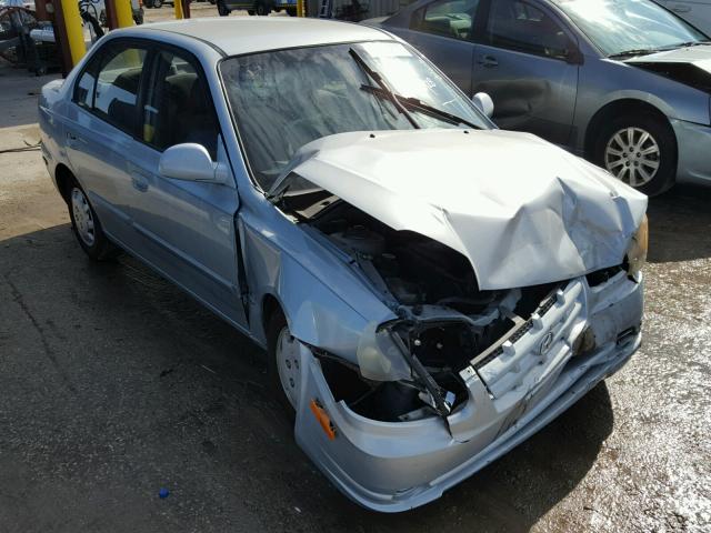 KMHCG45C63U482596 - 2003 HYUNDAI ACCENT GL BLUE photo 1