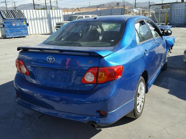 1NXBU40E69Z105420 - 2009 TOYOTA COROLLA BA BLUE photo 4