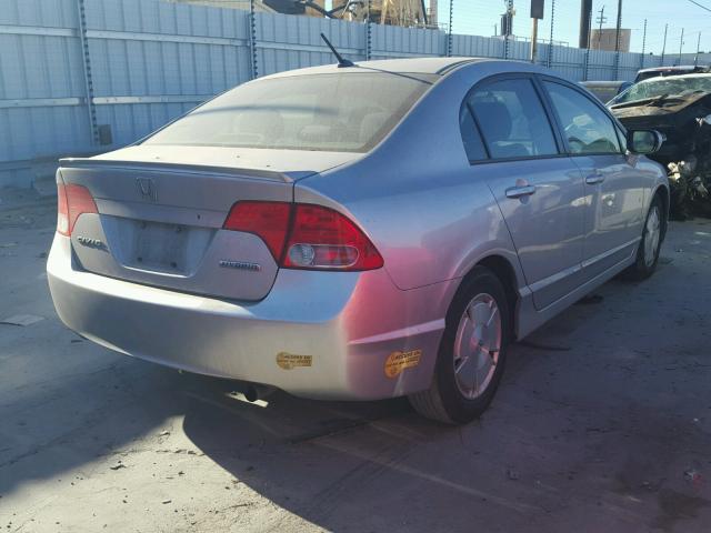 JHMFA36206S005518 - 2006 HONDA CIVIC HYBR GRAY photo 4