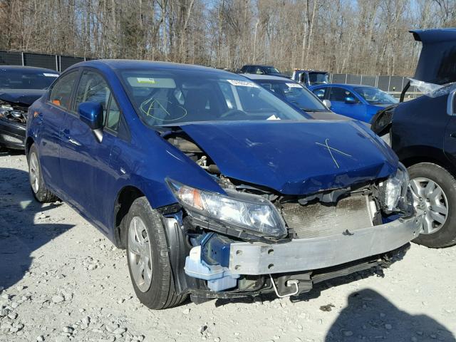 19XFB2E5XEE017276 - 2014 HONDA CIVIC LX BLUE photo 1