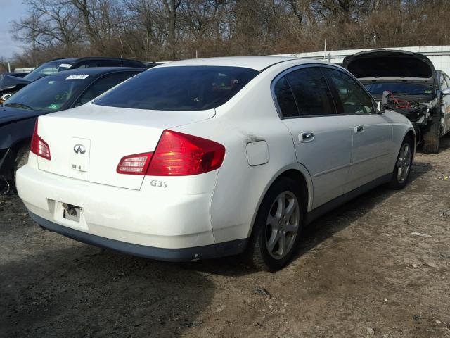 JNKCV51EX3M001982 - 2003 INFINITI G35 WHITE photo 4