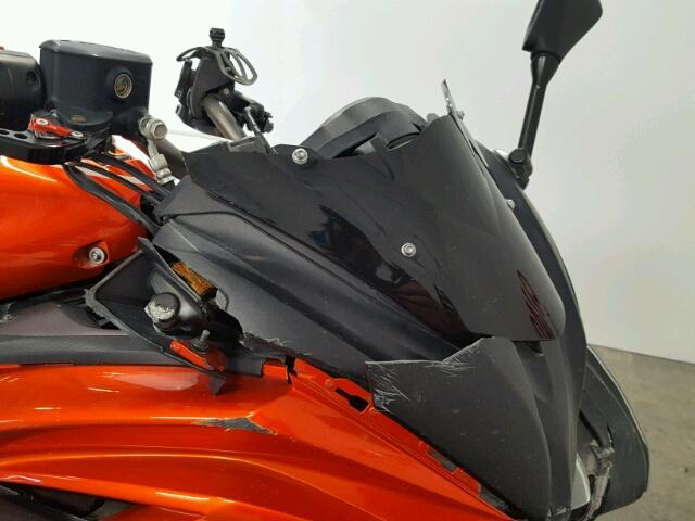 JKAEXEE17EDA15639 - 2014 KAWASAKI EX650 E ORANGE photo 11