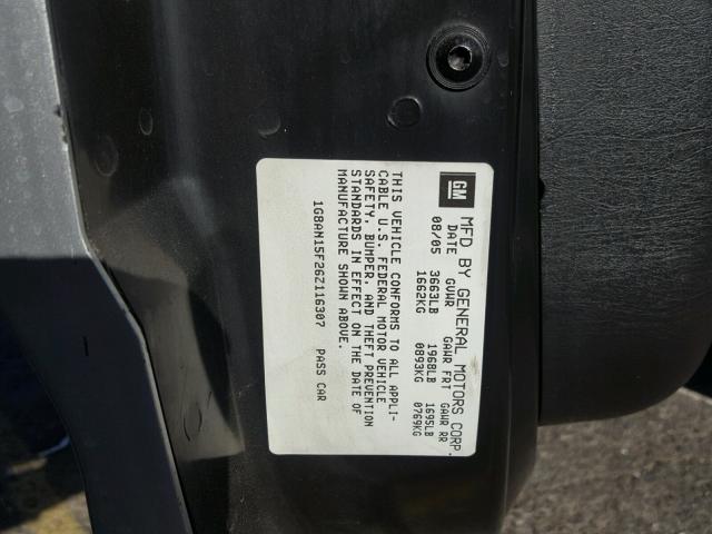 1G8AN15F26Z116307 - 2006 SATURN ION LEVEL SILVER photo 10