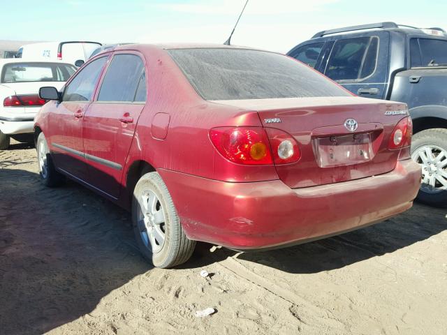 1NXBR32E23Z101851 - 2003 TOYOTA COROLLA CE RED photo 3