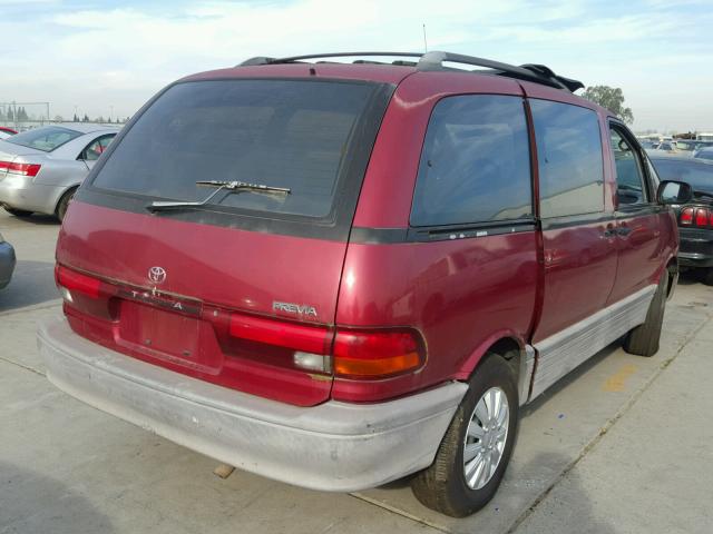 JT3AC12R4N1008623 - 1992 TOYOTA PREVIA LE RED photo 4