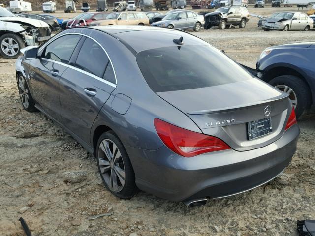 WDDSJ4EB9FN191281 - 2015 MERCEDES-BENZ CLA 250 GRAY photo 3