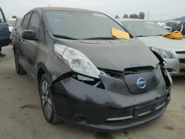 1N4BZ0CP2HC302980 - 2017 NISSAN LEAF S BLACK photo 1