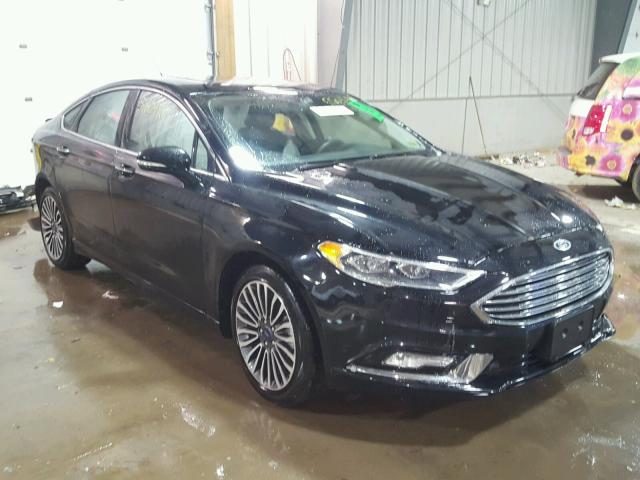 3FA6P0T94HR126993 - 2017 FORD FUSION SE BLACK photo 1