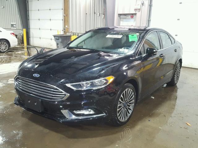 3FA6P0T94HR126993 - 2017 FORD FUSION SE BLACK photo 2