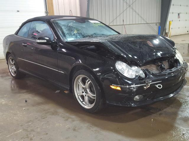 WDBTK75J25F143486 - 2005 MERCEDES-BENZ CLK 500 BLACK photo 1