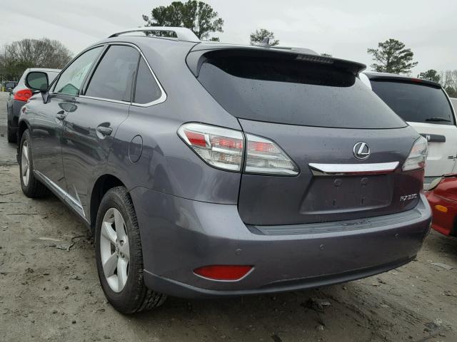 2T2BK1BA6CC132961 - 2012 LEXUS RX 350 GRAY photo 3