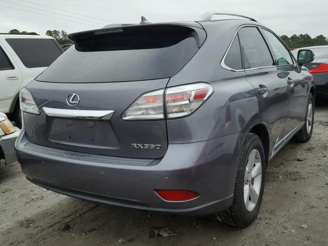 2T2BK1BA6CC132961 - 2012 LEXUS RX 350 GRAY photo 4