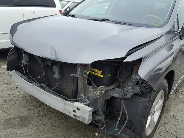 2T2BK1BA6CC132961 - 2012 LEXUS RX 350 GRAY photo 9