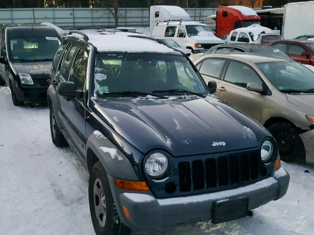 1J4GL48K15W573913 - 2005 JEEP LIBERTY SP BLUE photo 9