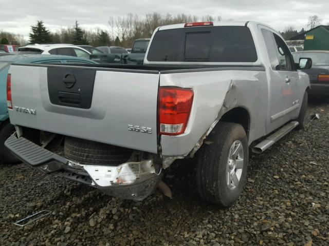 1N6BA06A45N545440 - 2005 NISSAN TITAN XE SILVER photo 4