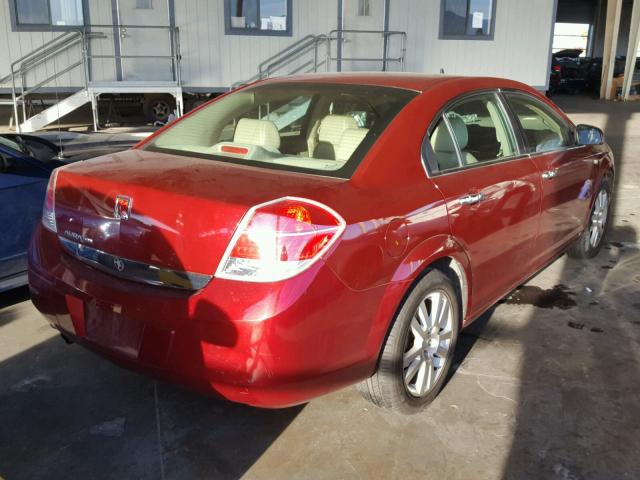 1G8ZV57B09F127560 - 2009 SATURN AURA XR RED photo 4