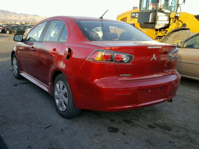 JA32U2FU0DU017428 - 2013 MITSUBISHI LANCER ES/ RED photo 3