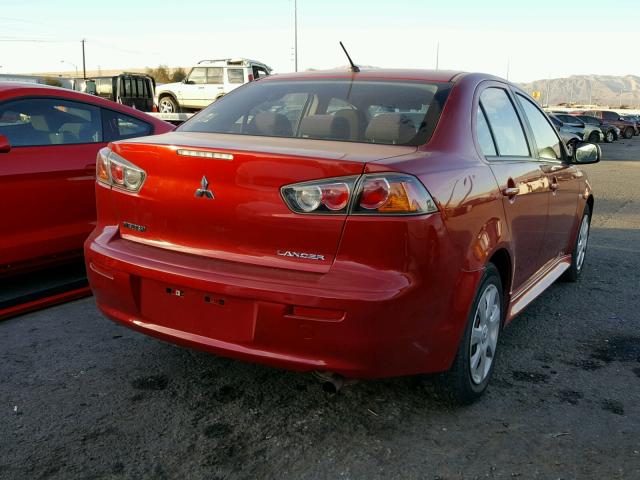 JA32U2FU0DU017428 - 2013 MITSUBISHI LANCER ES/ RED photo 4