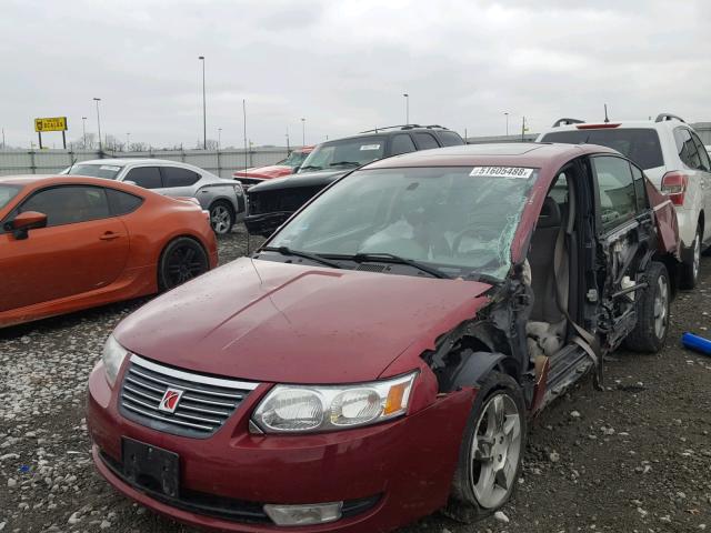 1G8AL55F17Z163004 - 2007 SATURN ION LEVEL RED photo 2
