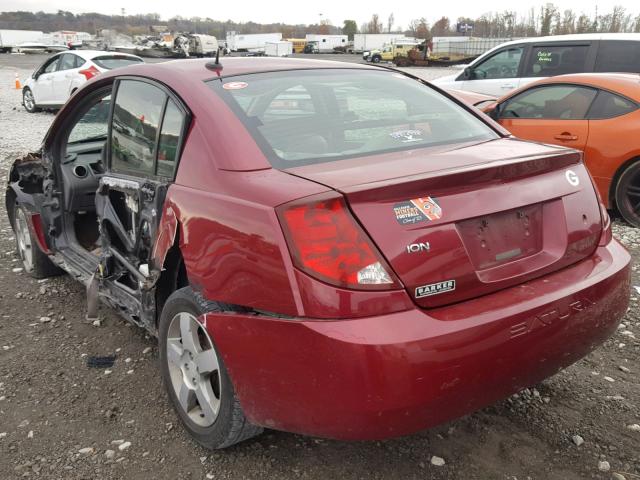 1G8AL55F17Z163004 - 2007 SATURN ION LEVEL RED photo 3