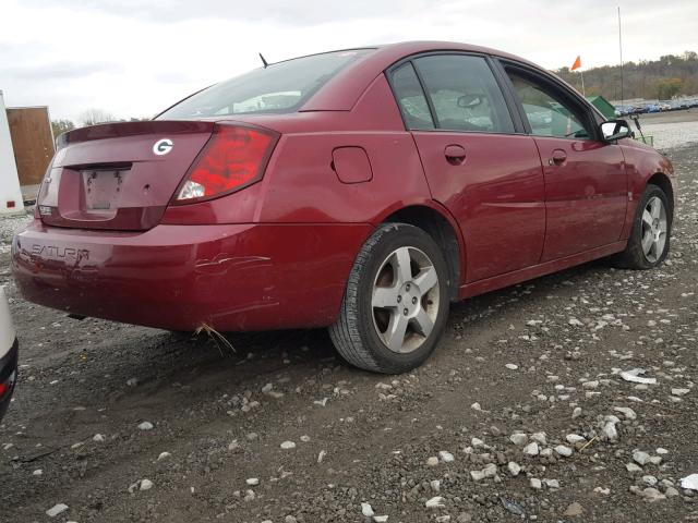 1G8AL55F17Z163004 - 2007 SATURN ION LEVEL RED photo 4