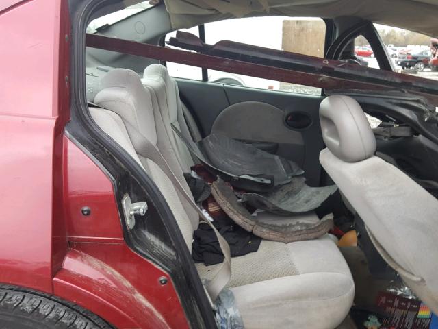 1G8AL55F17Z163004 - 2007 SATURN ION LEVEL RED photo 6