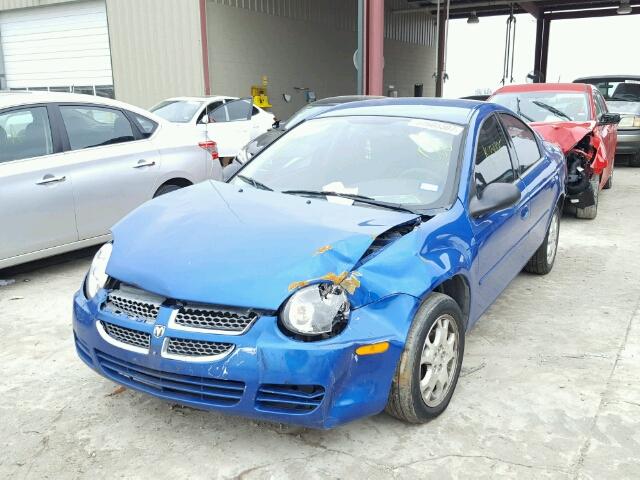 1B3ES56C25D252994 - 2005 DODGE NEON SXT BLUE photo 2