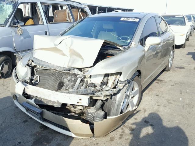 1HGFA16867L110247 - 2007 HONDA CIVIC EX GOLD photo 2