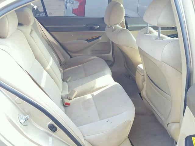 1HGFA16867L110247 - 2007 HONDA CIVIC EX ოქროსფერი ფოტო 6