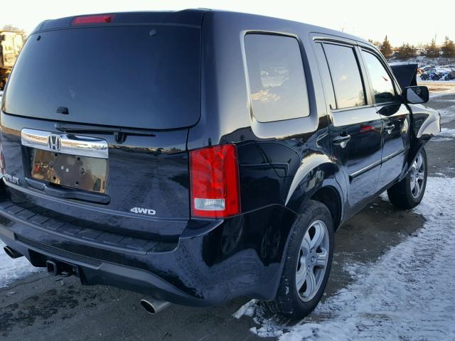 5FNYF4H71EB023239 - 2014 HONDA PILOT EXLN BLACK photo 4