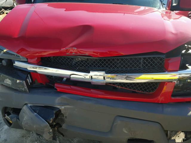 3GNEK13T12G185175 - 2002 CHEVROLET AVALANCHE RED photo 7